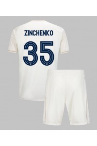 Nottingham Forest Oleksandr Zinchenko #35 Jalkapallovaatteet Lasten Vieraspeliasu 2025-26 Lyhythihainen (+ Lyhyet housut)